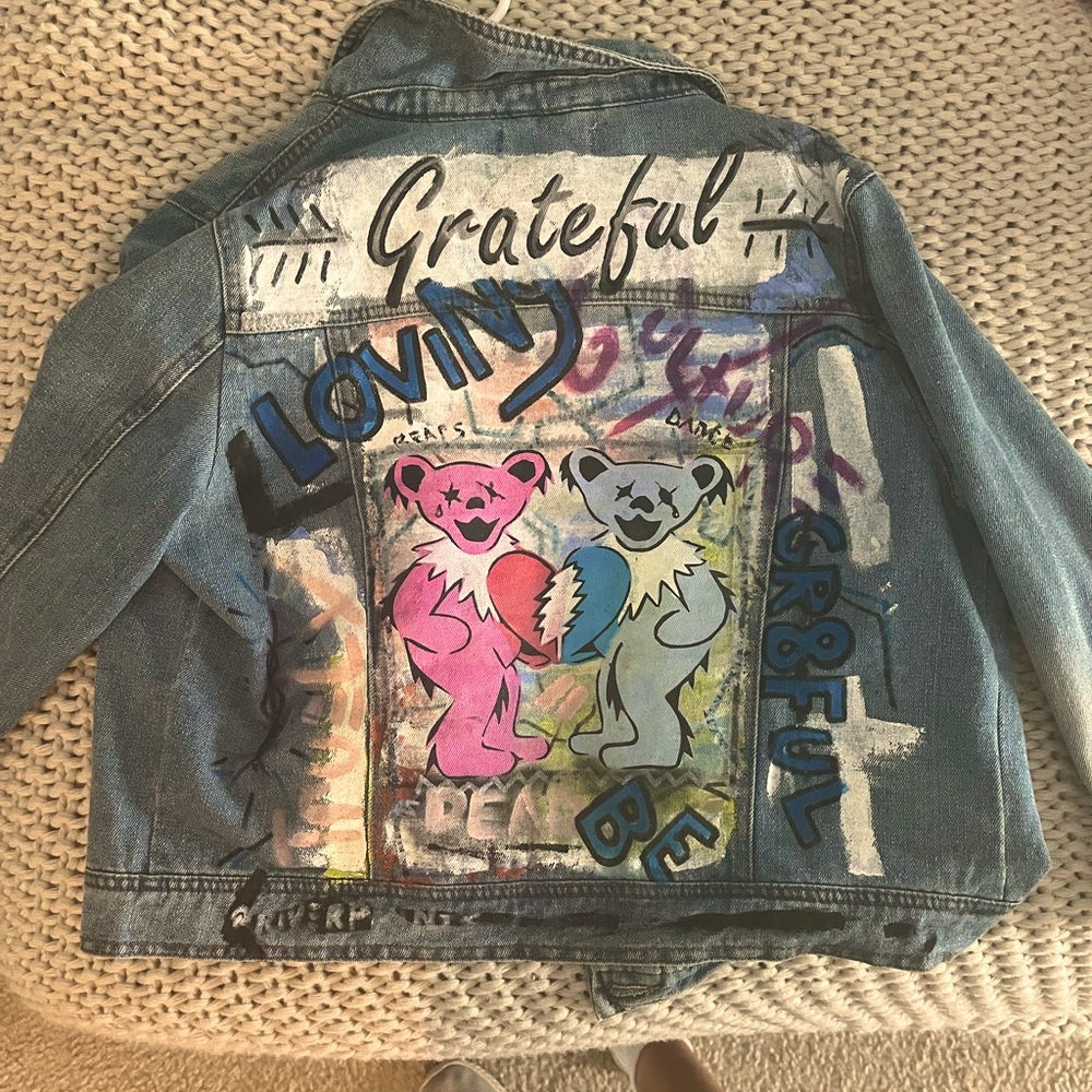 Hand painted denim jacket